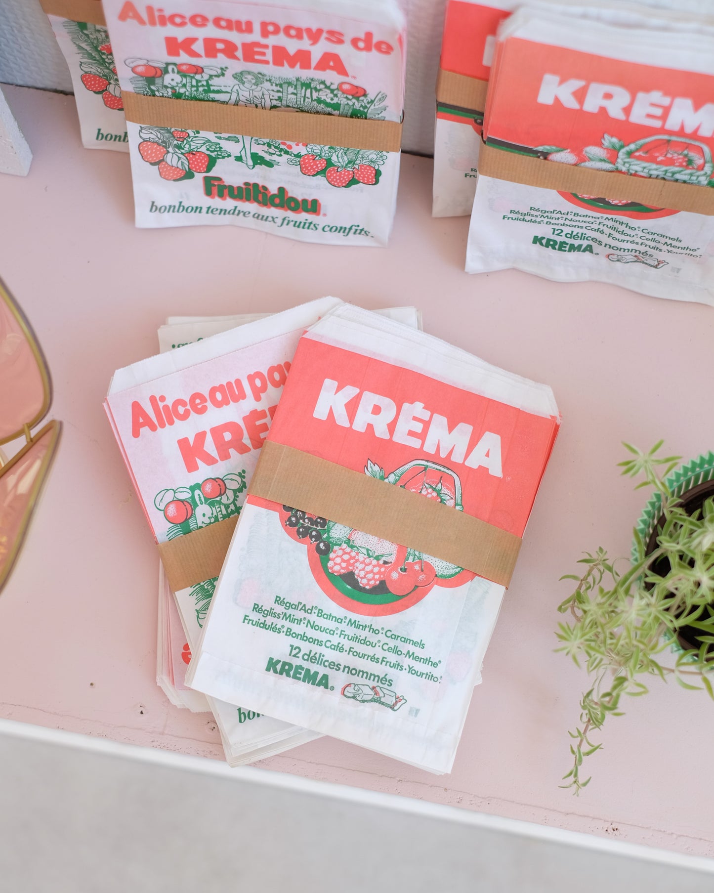 Anciens sachets de bonbons Krema