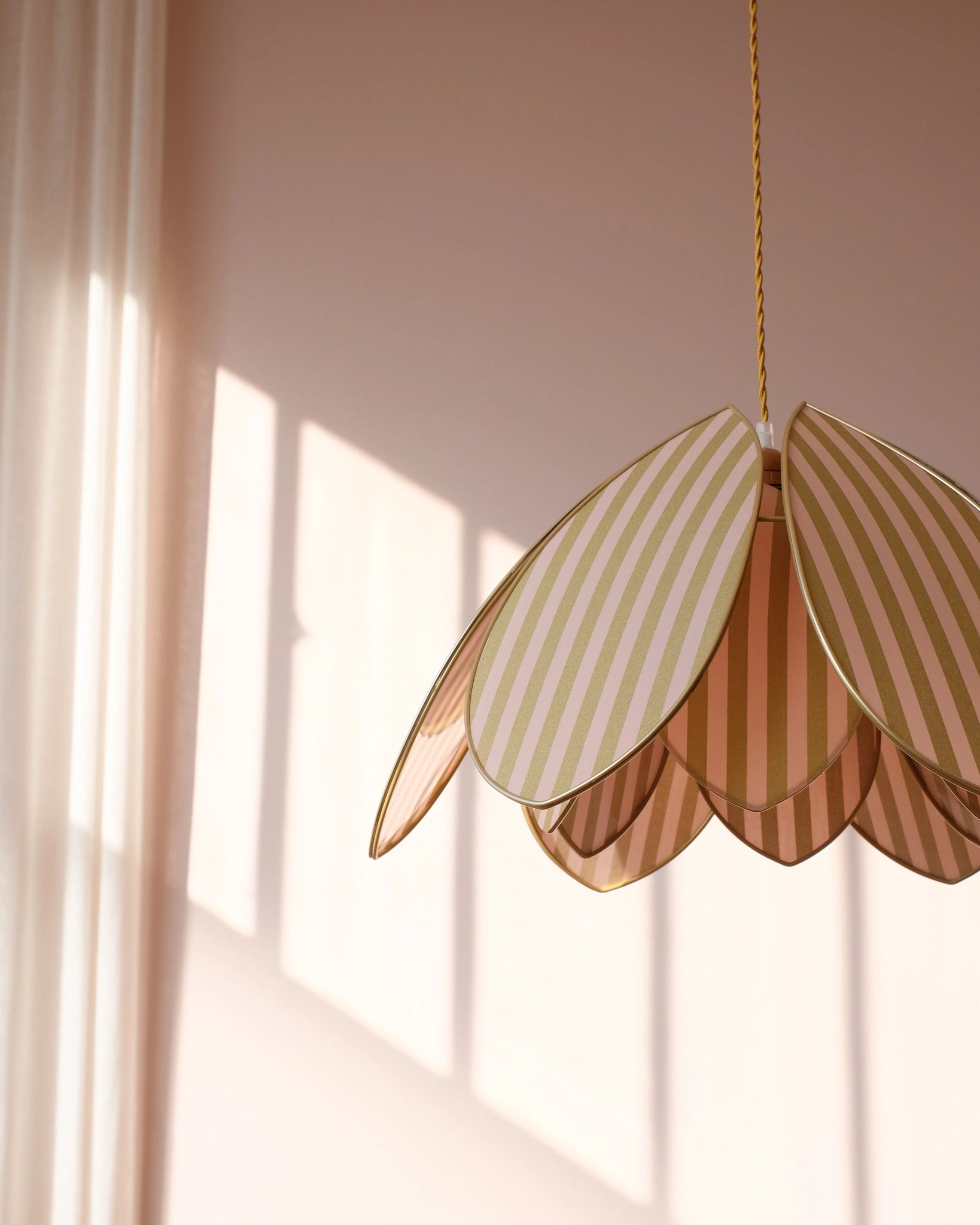 Suspension Fleur double - Golden Hour