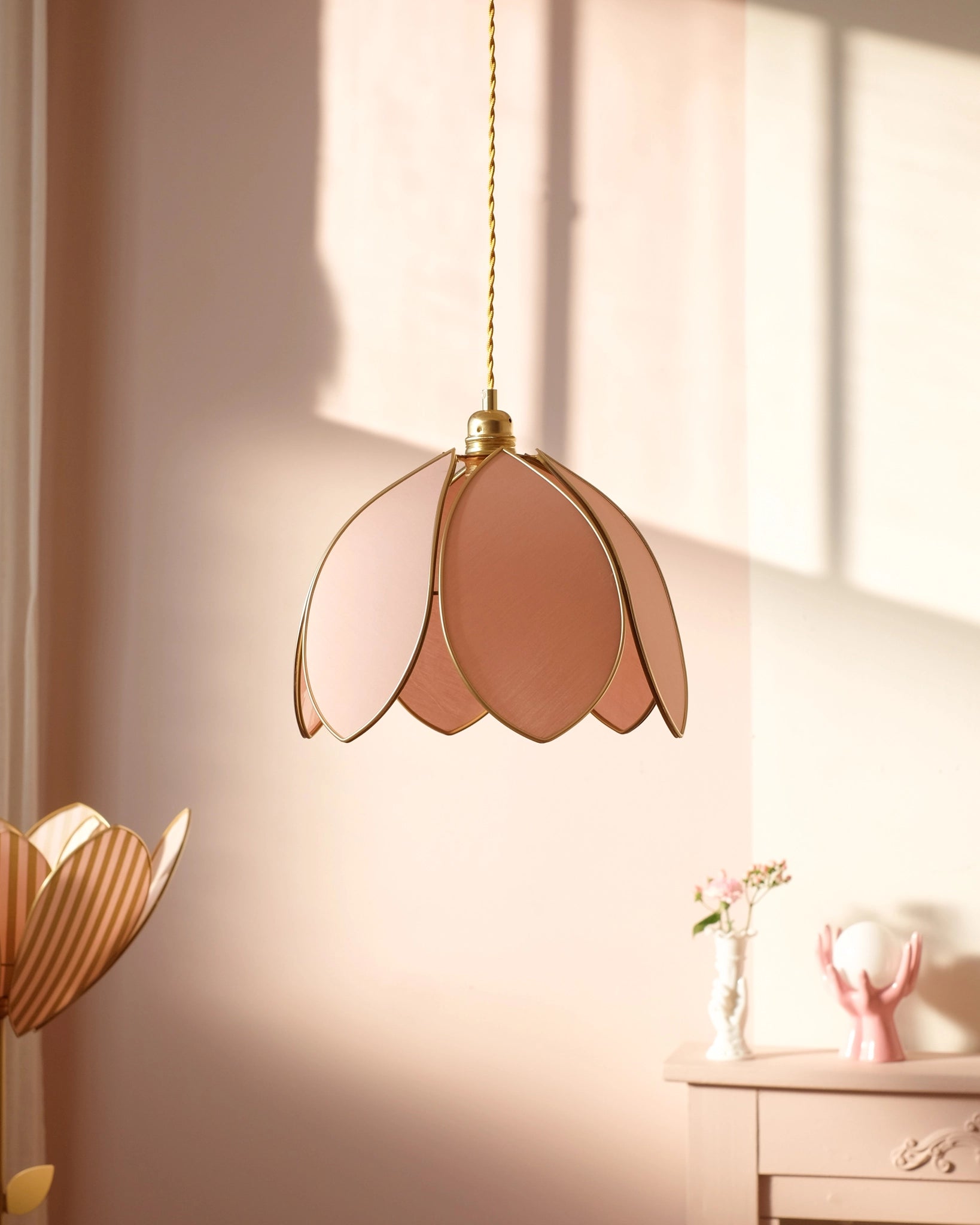 Suspension Fleur simple - Rose Blush