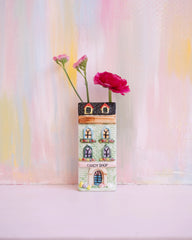 Ancien vase mural en barbotine - Candy shop