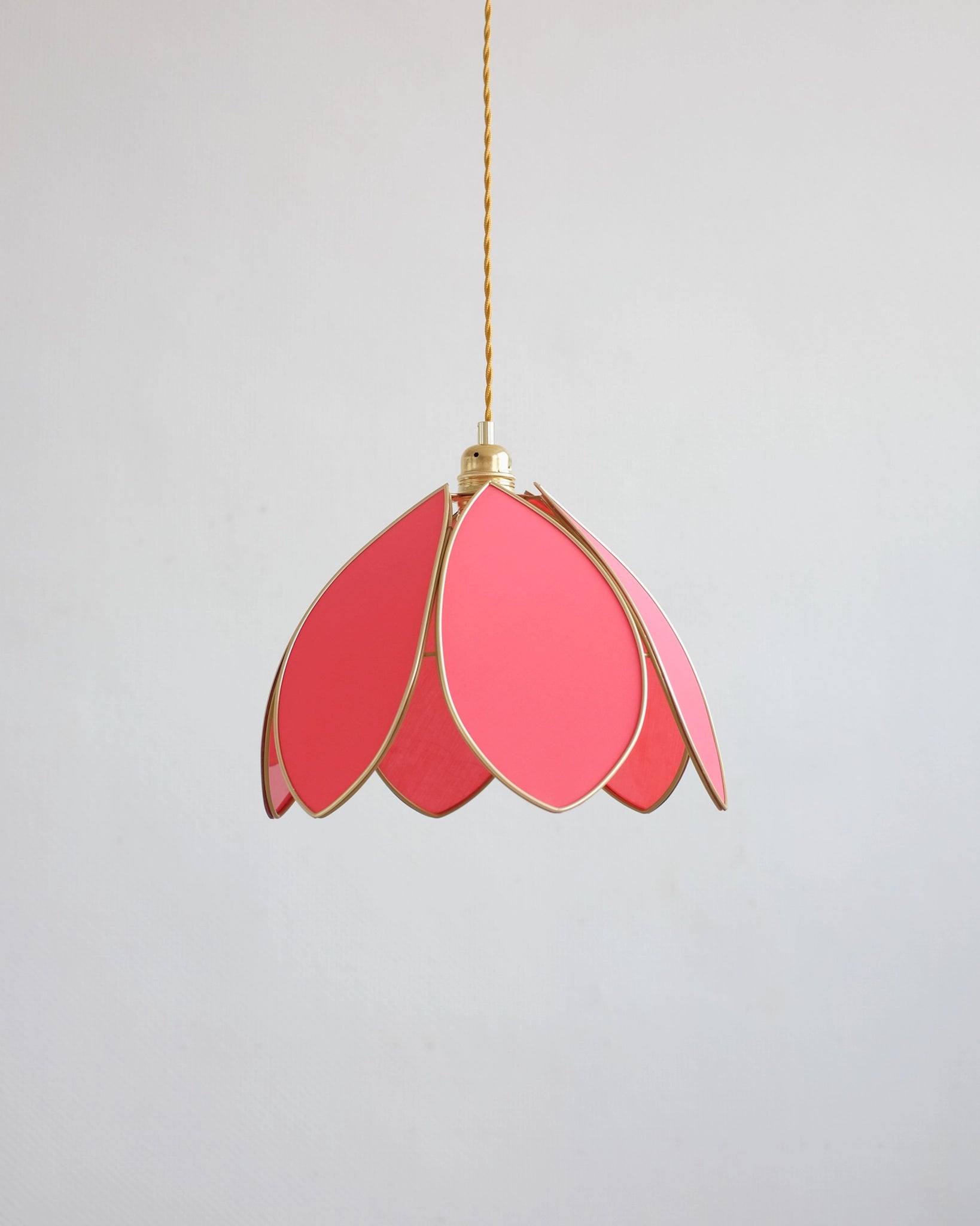 Suspension Fleur simple - Flamingo et doré