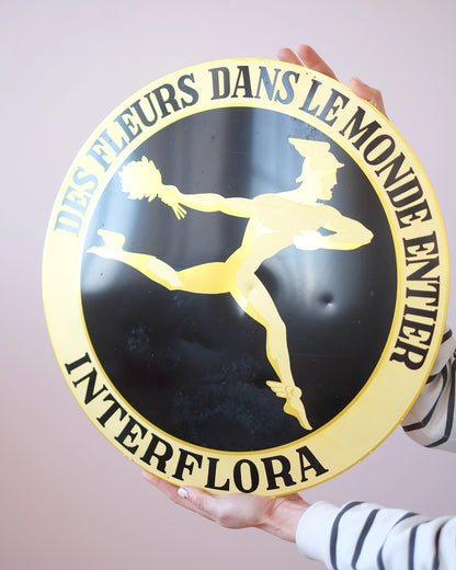 Grande plaque Interflora vintage