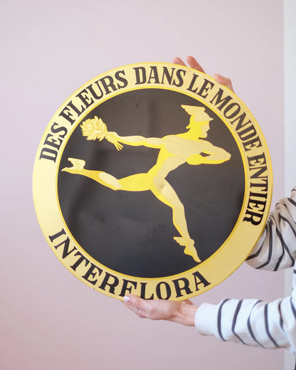 Grande plaque Interflora vintage
