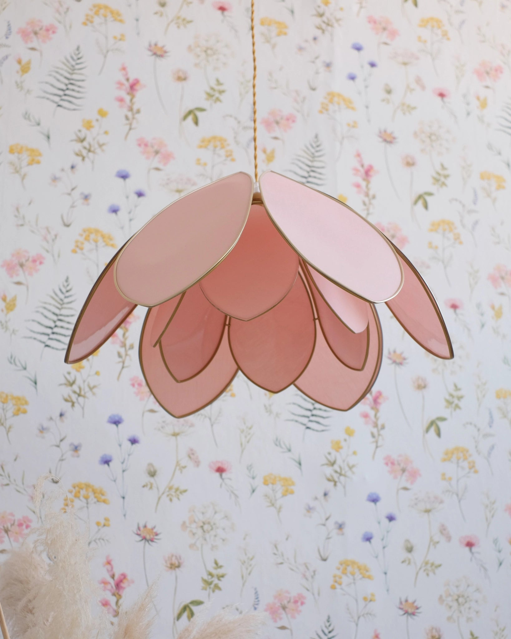 Suspension Fleur double - Blush