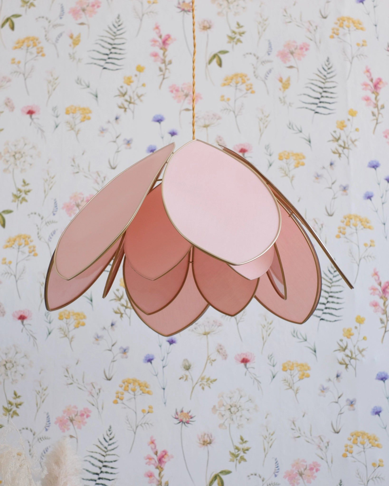 Suspension Fleur double - Blush