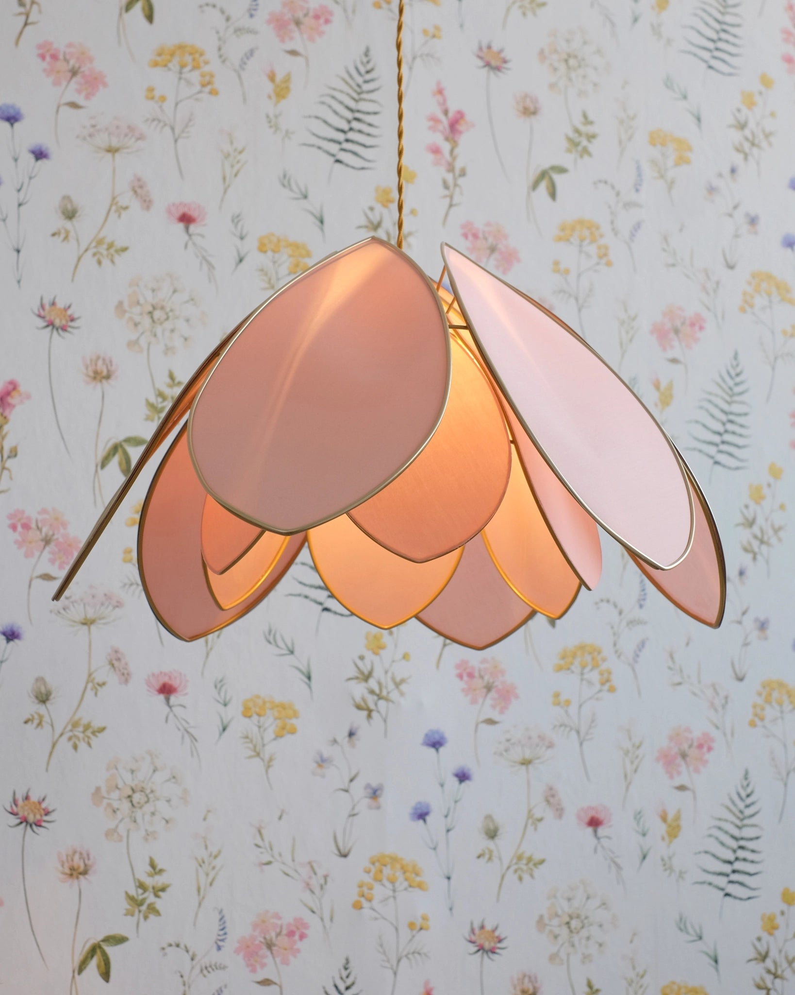 Suspension Fleur double - Blush