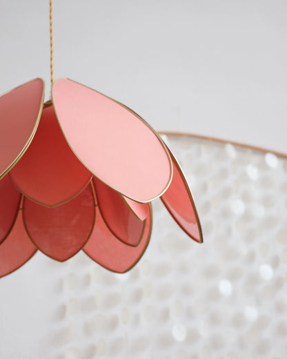 Suspension Fleur double - Terracotta