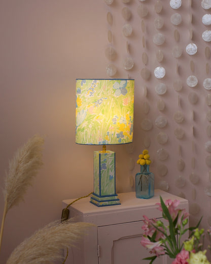 Grande lampe de table en tissu Années 80