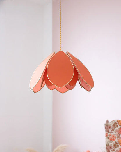 Suspension Fleur double - Ocre