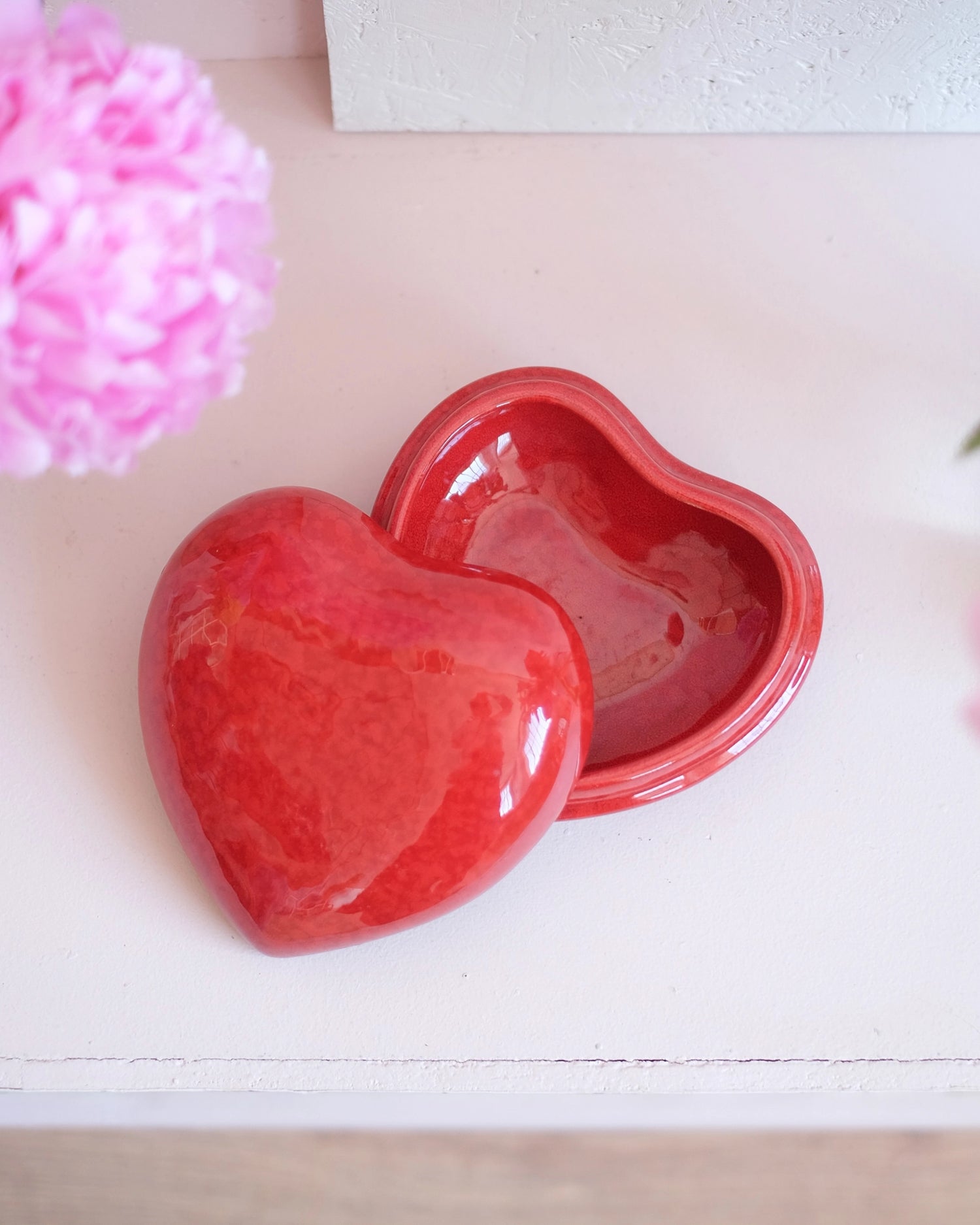 Coffret coeur en faïence de Charolles