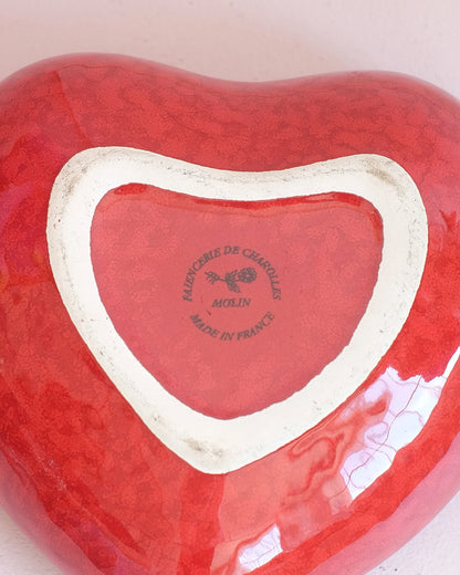 Coffret coeur en faïence de Charolles