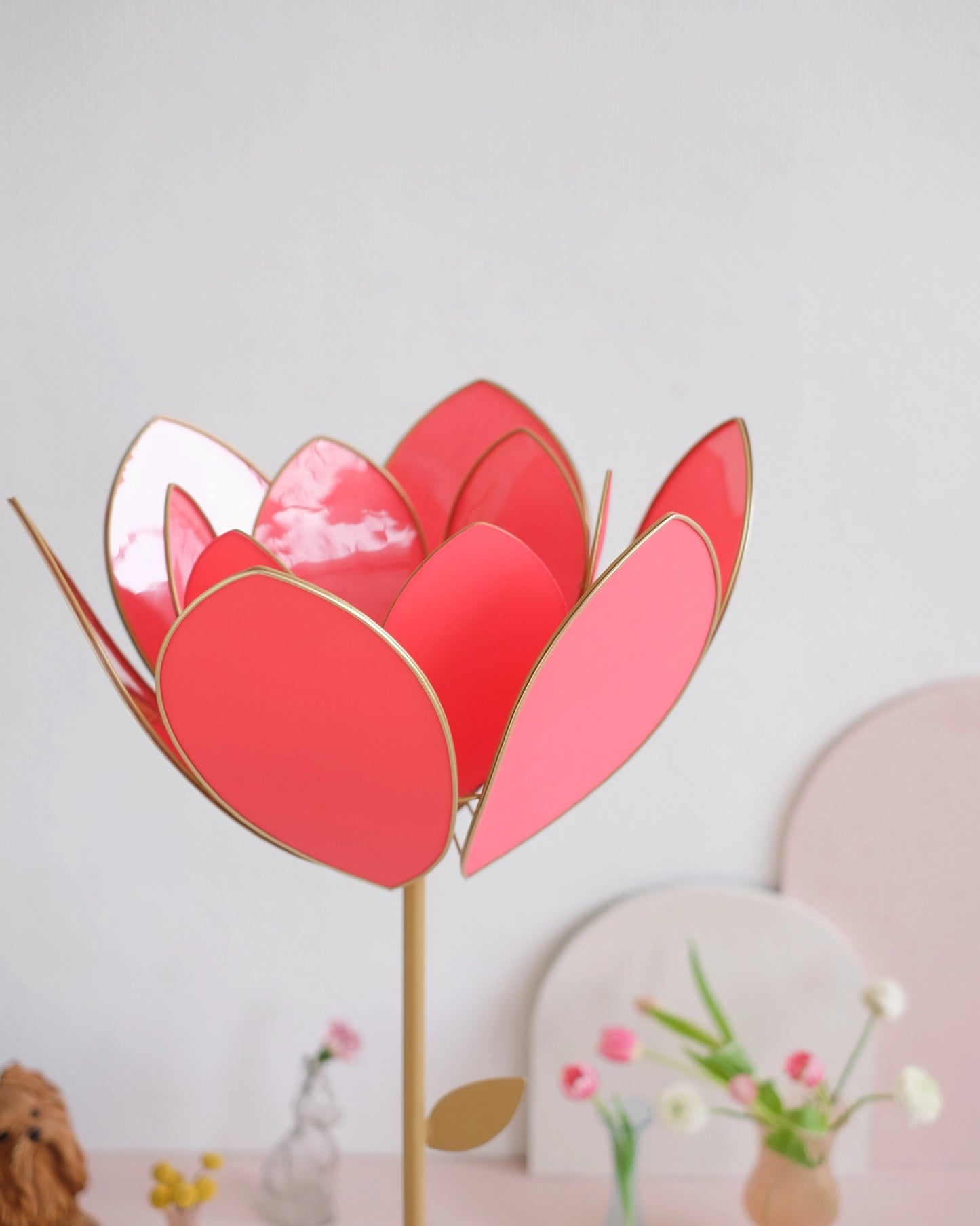 Abat-jour Fleur pour lampadaire - Double Flamingo