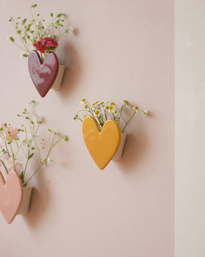 Vase mural Coeur - Honey