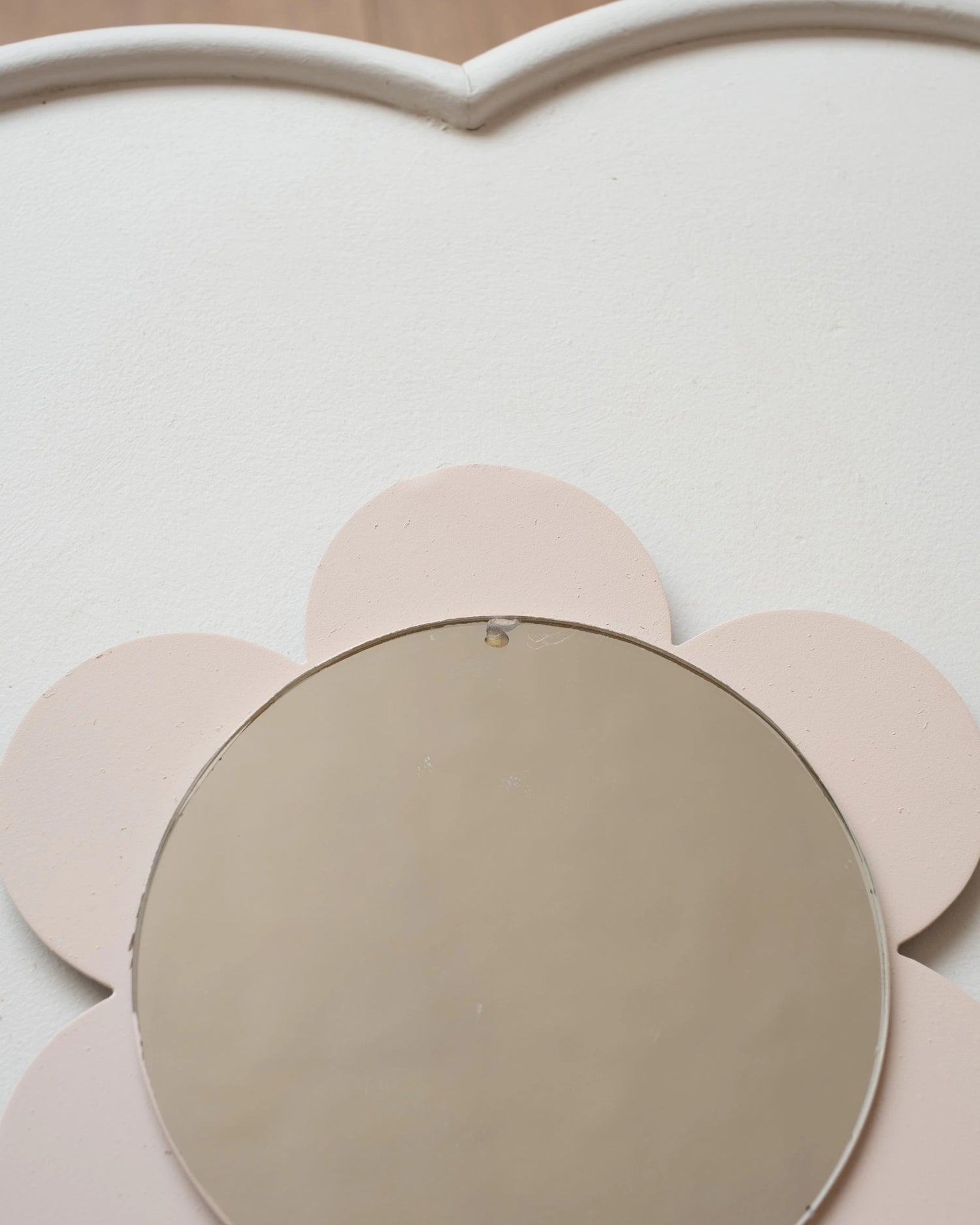 Miroir fleur vintage rose