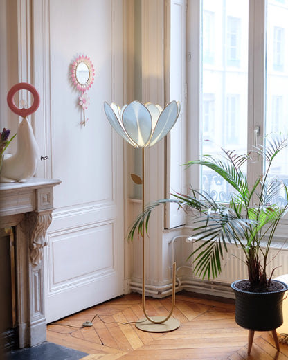 Abat-jour Fleur pour lampadaire - Double Sauge