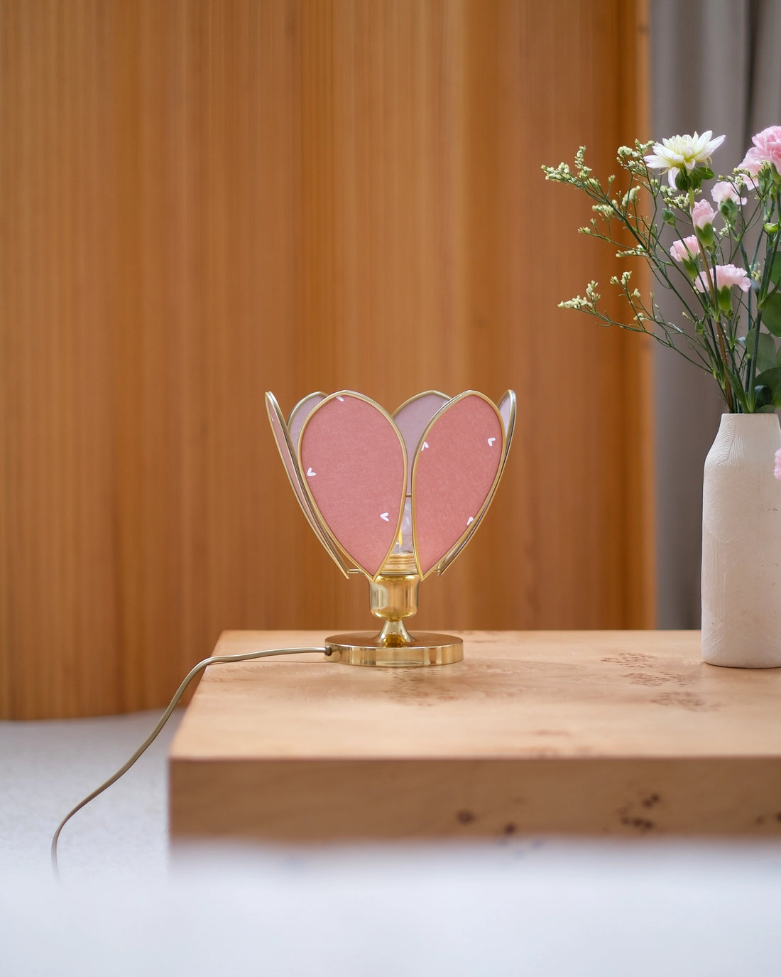 Lampe Fleur à poser - Petits coeurs