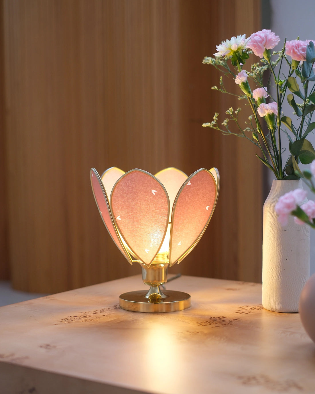 Lampe Fleur à poser - Petits coeurs