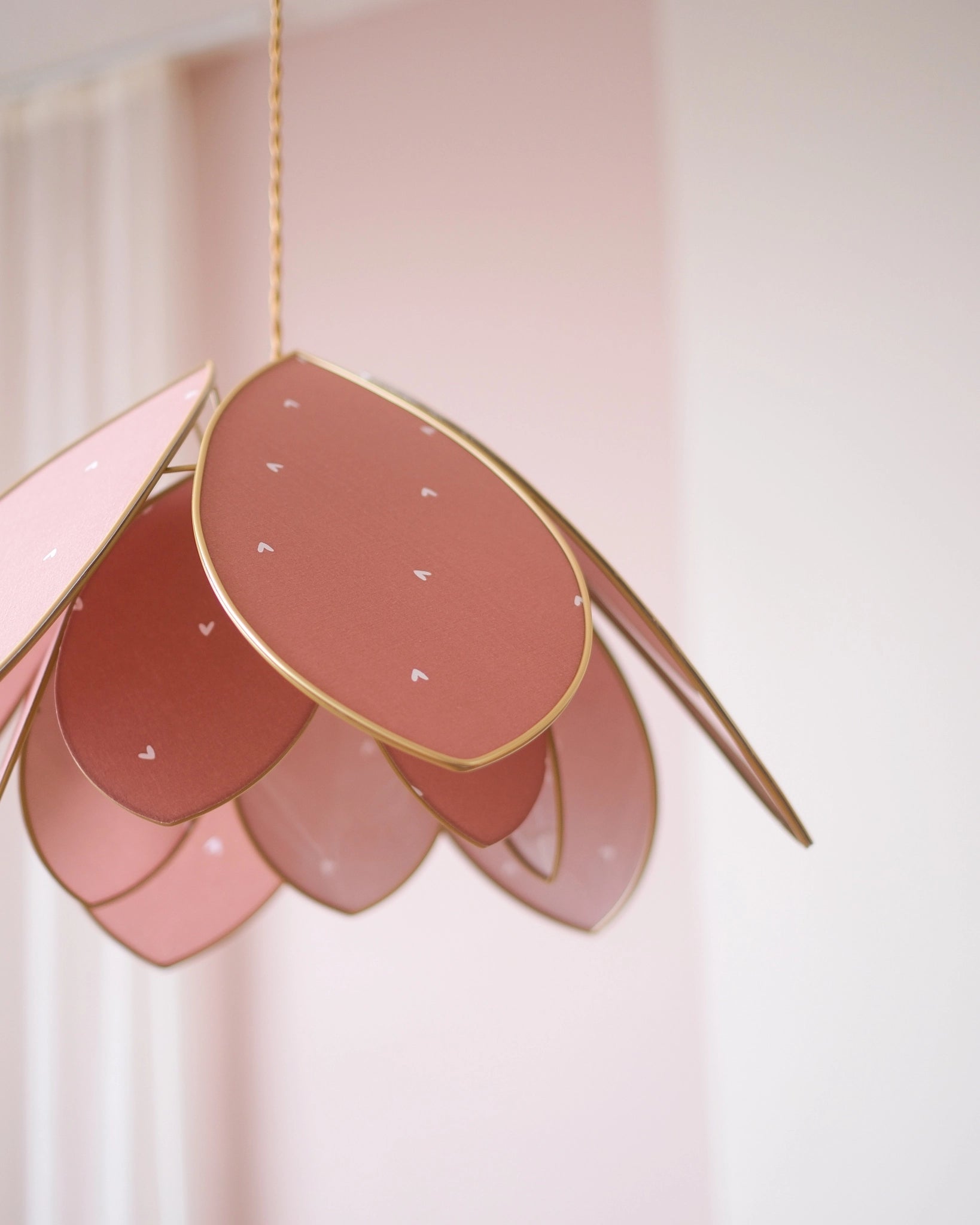 Suspension Fleur double - Petits coeurs