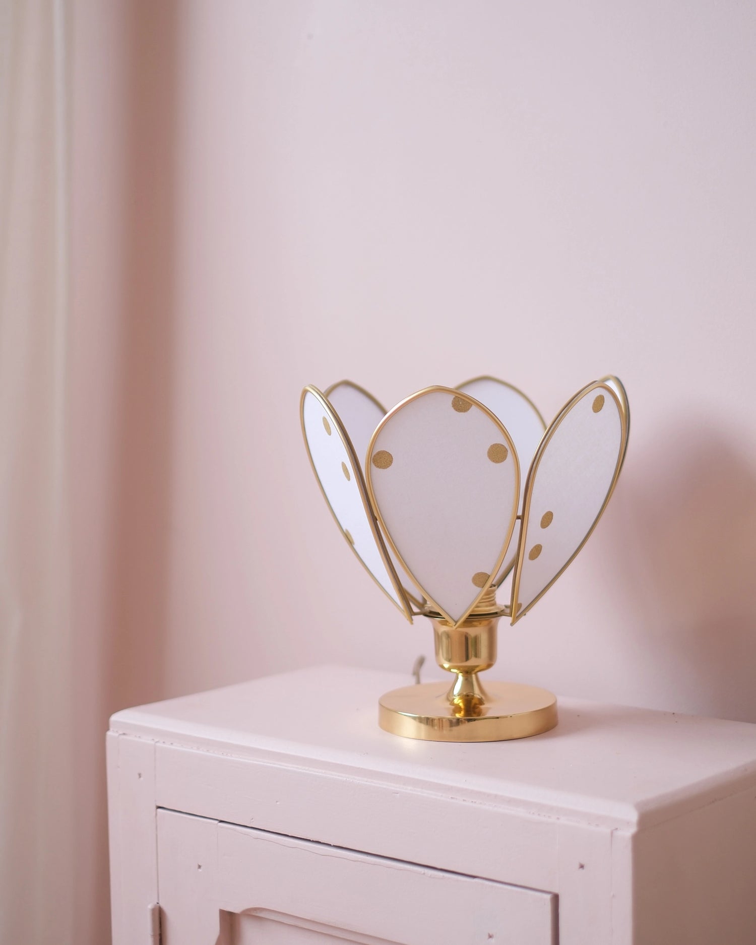 Lampe Fleur à poser - Pois dorés