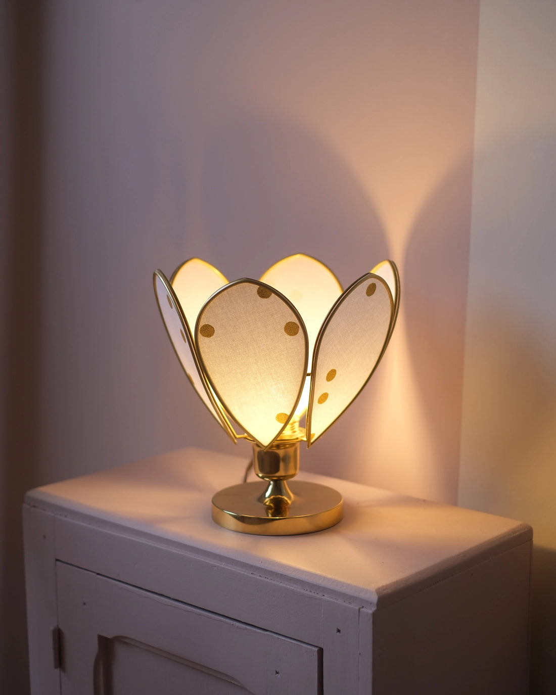 Lampe Fleur à poser - Pois dorés