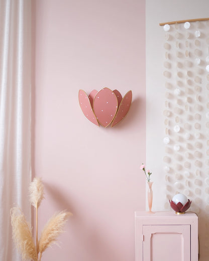Applique Fleur Double - Petits coeurs