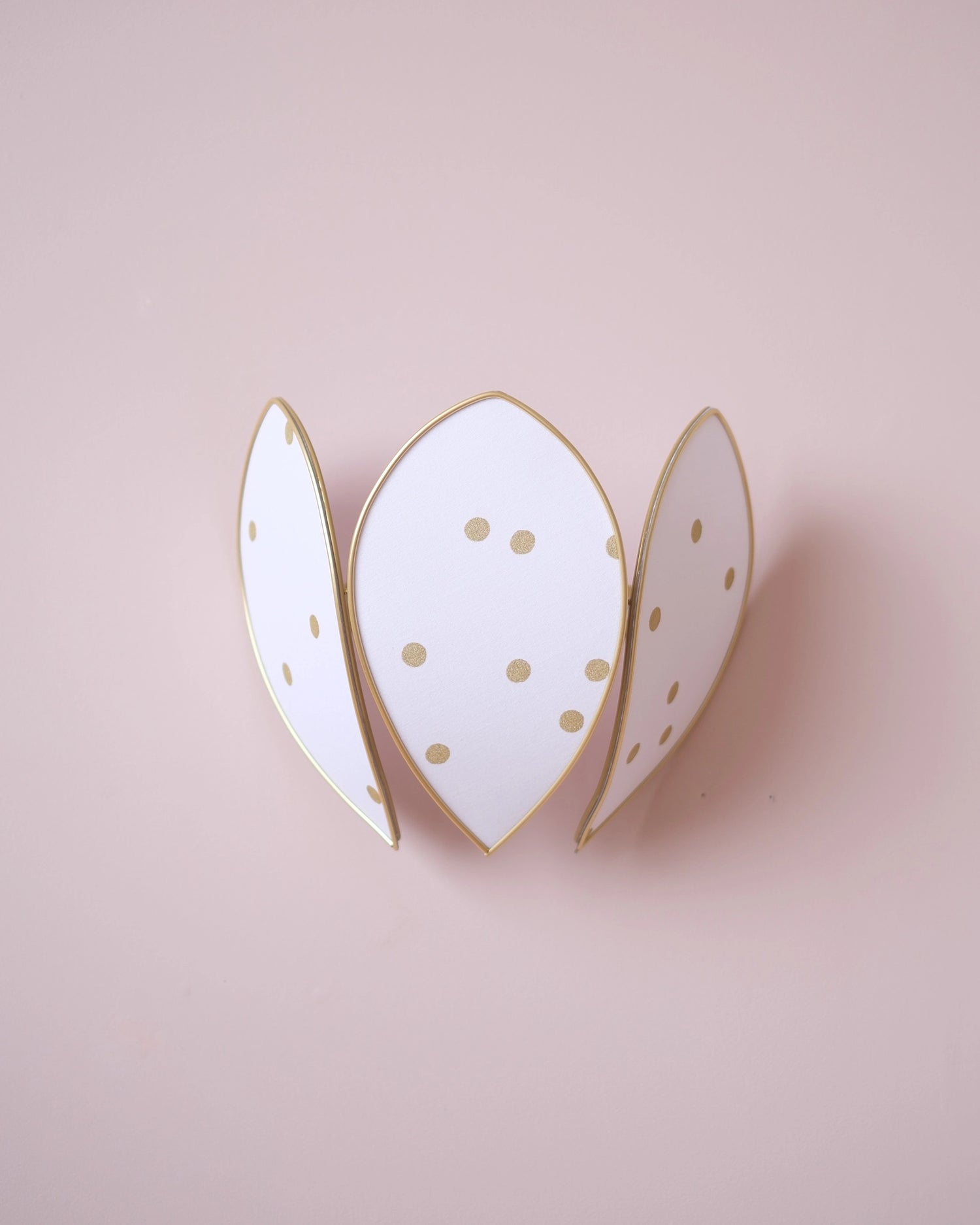 Applique Fleur - Pois dorés