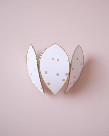 Applique Fleur - Pois dorés