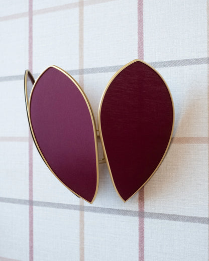 Applique Fleur - Aubergine et doré