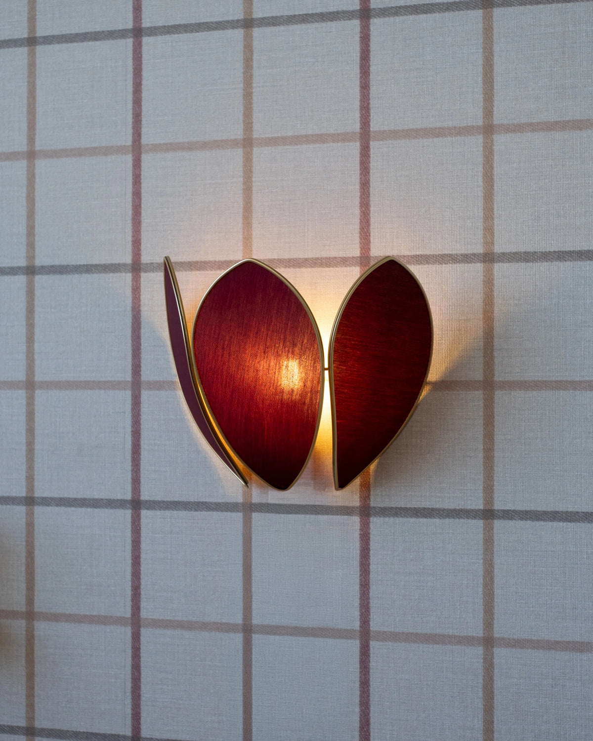 Applique Fleur - Aubergine et doré
