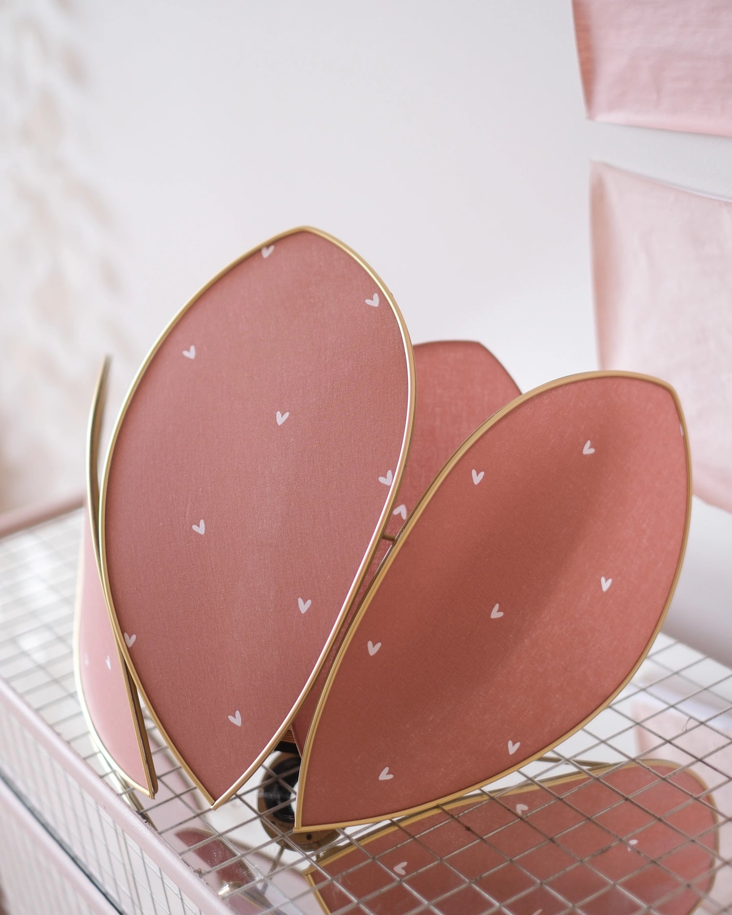 Applique Fleur Double - Petits coeurs