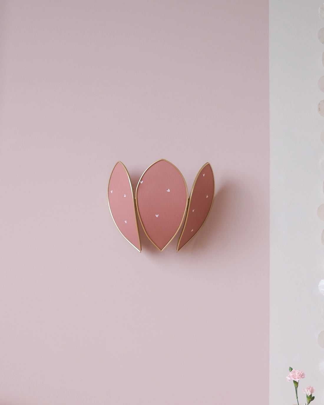 Applique Fleur - Petits coeurs