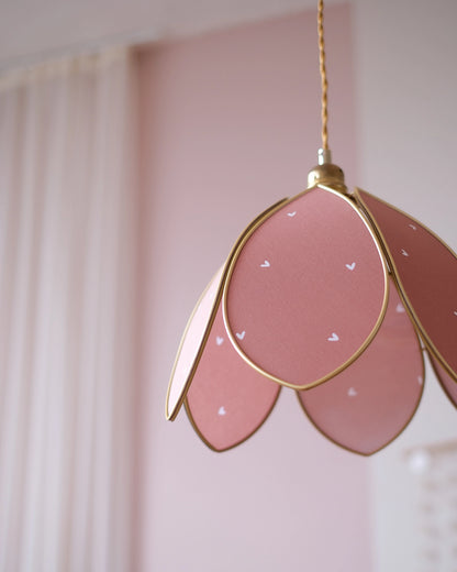 Suspension Fleur simple - Petits coeurs