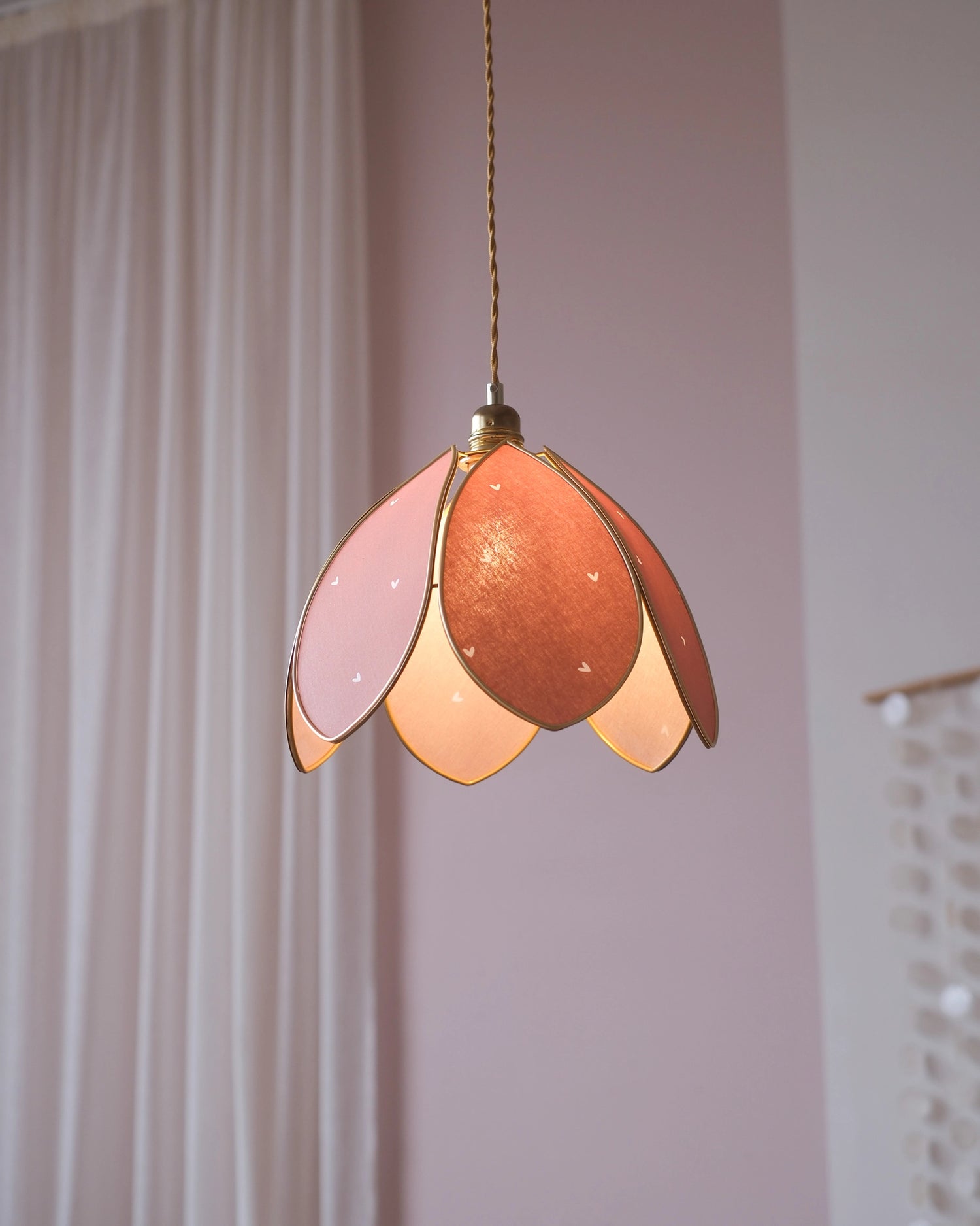 Suspension Fleur simple - Petits coeurs