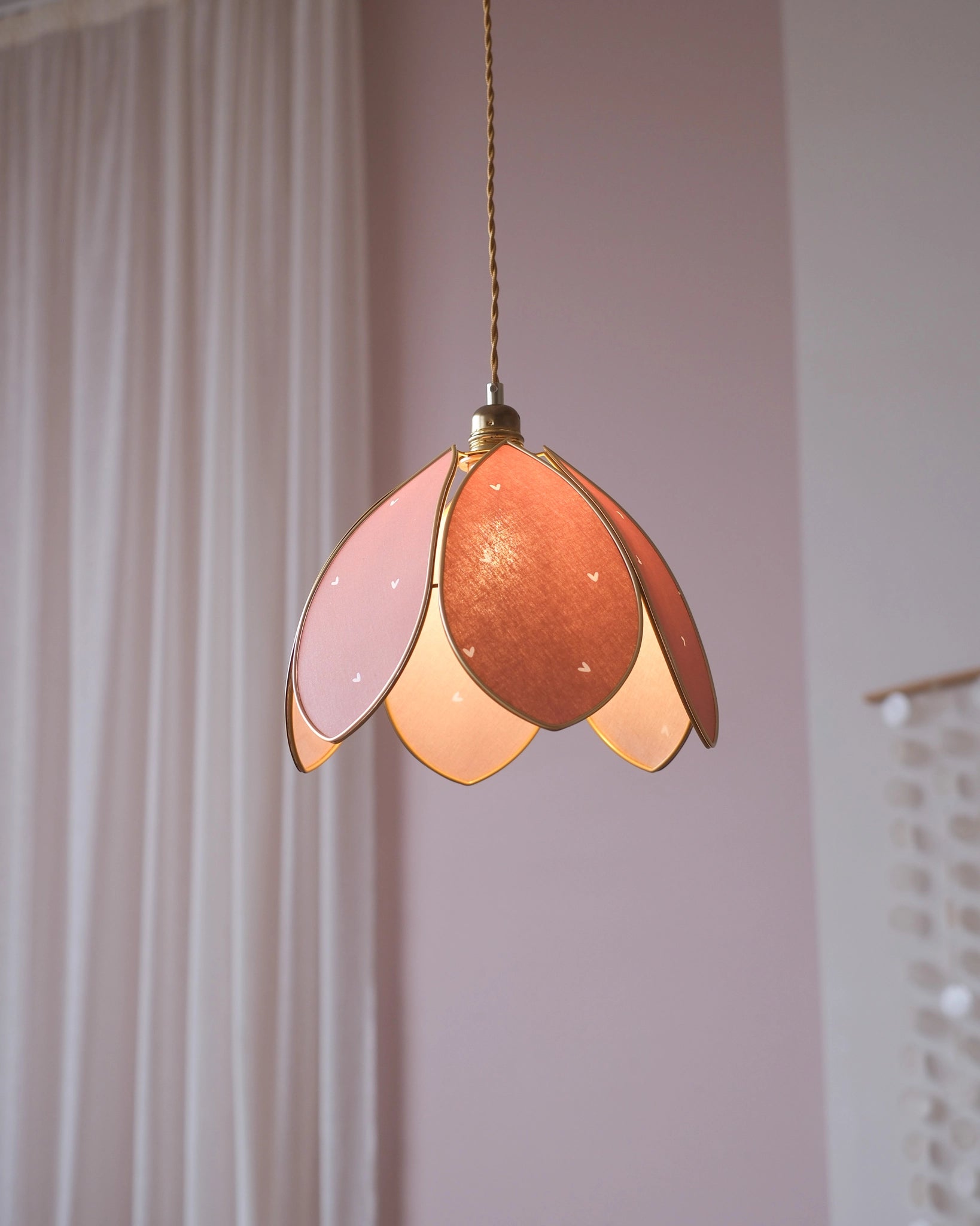 Suspension Fleur simple - Petits coeurs