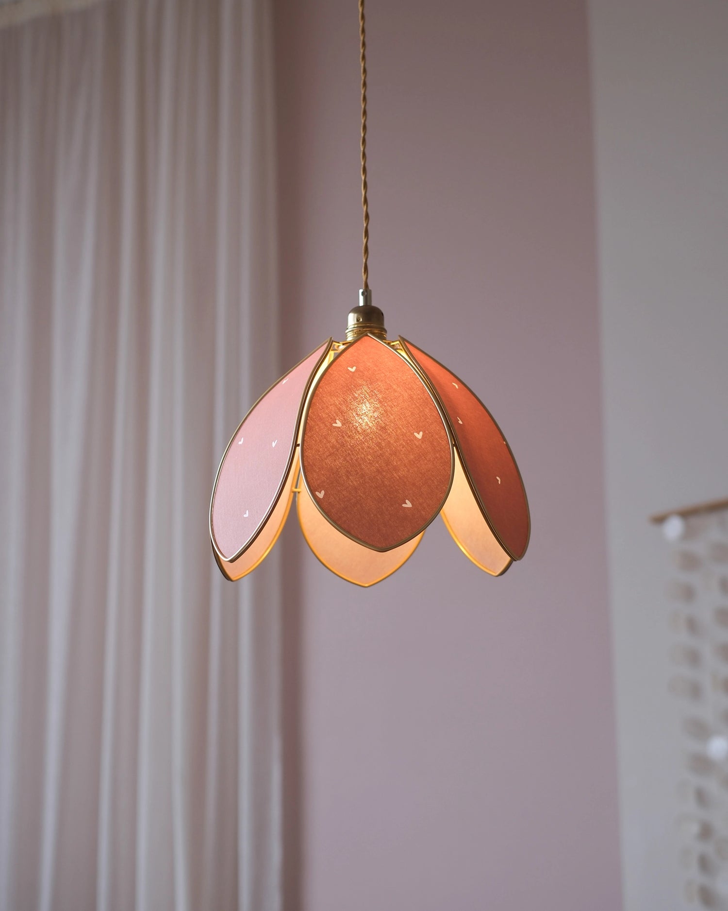 Suspension Fleur simple - Petits coeurs