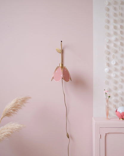 Support mural et baladeuse Fleur - Petits coeurs