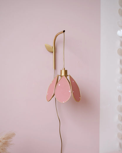 Support mural et baladeuse Fleur - Petits coeurs