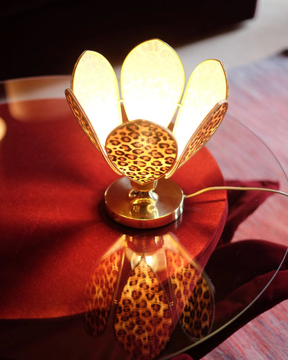 Lampe Fleur à poser - Motif léopard