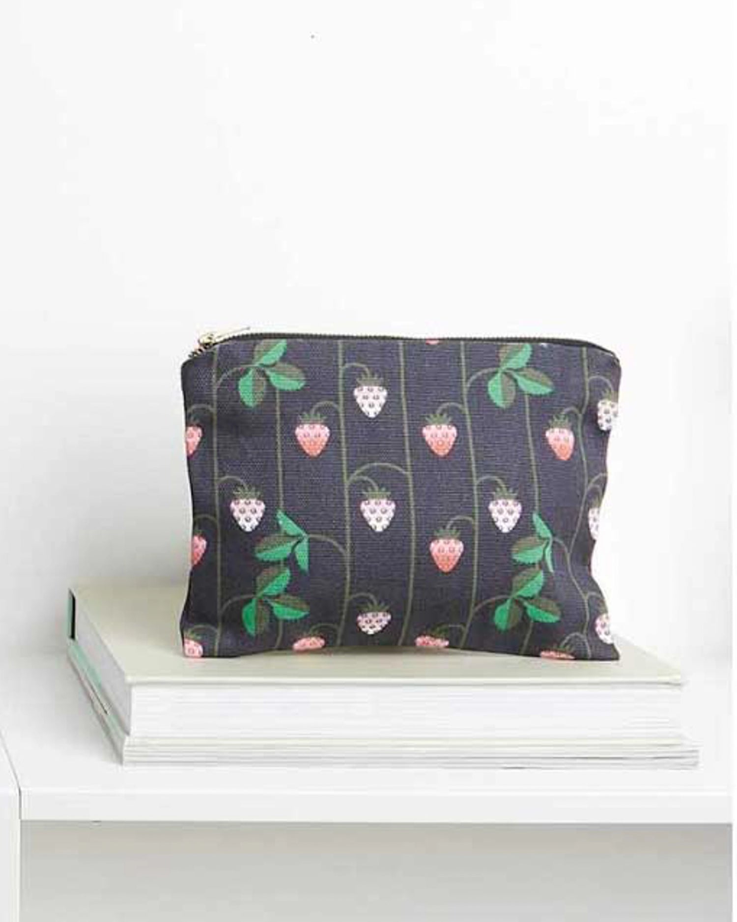 Pochette Fraises - Noir