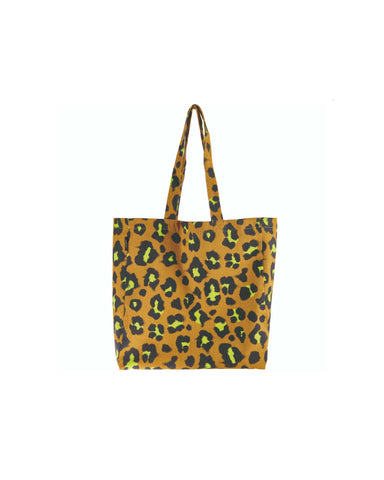 Grand tote bag Léopard - Camel