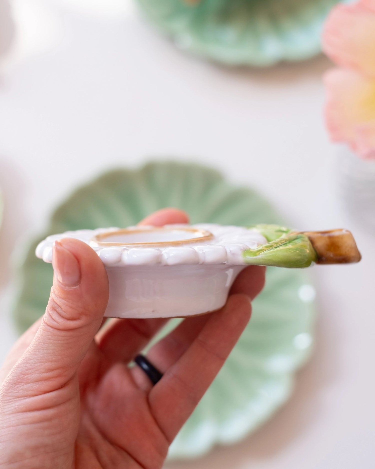 Ancien coquetier en céramique italienne - Silly &amp; Billy