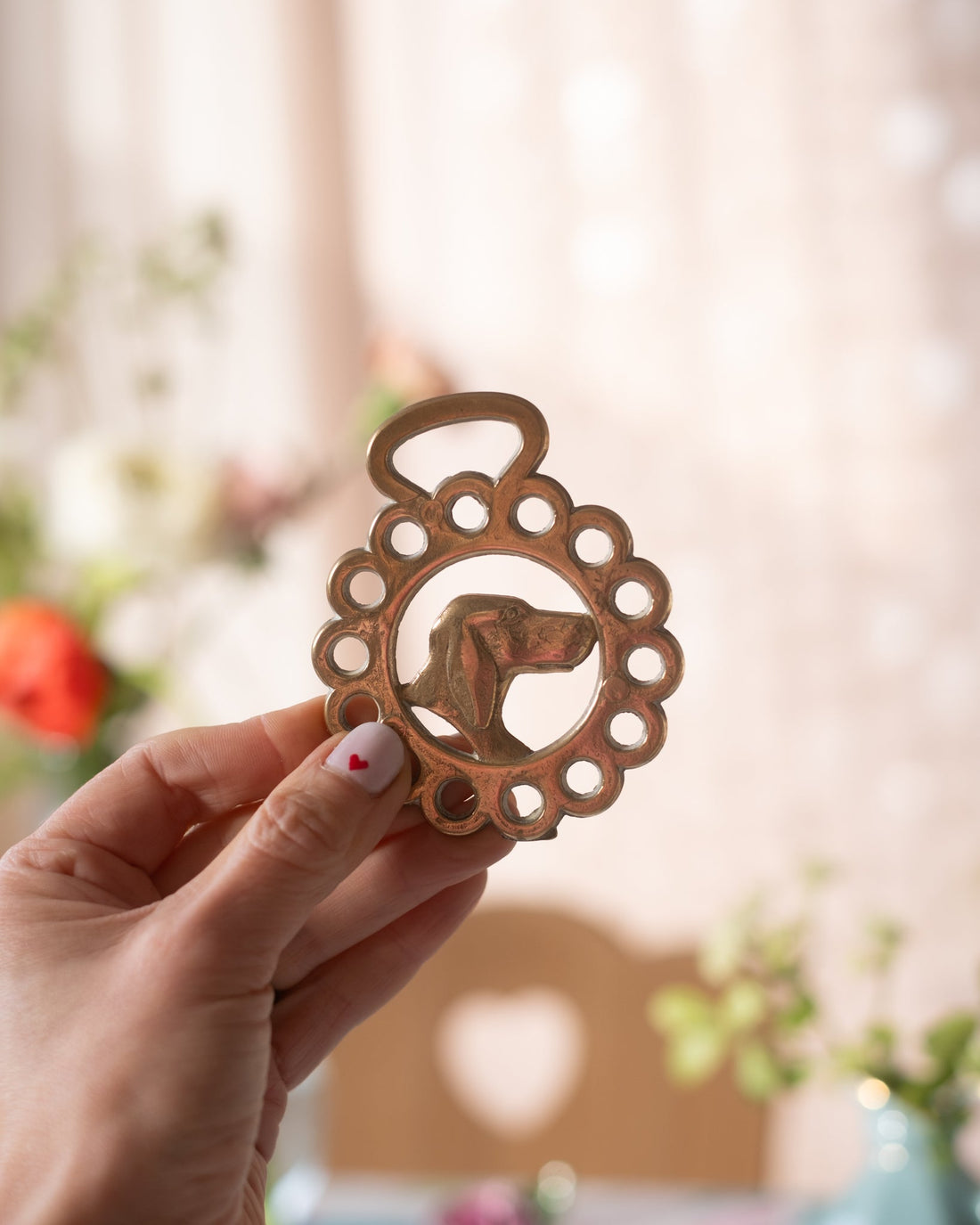 Ancien décapsuleur chien en laiton - Silly &amp; Billy