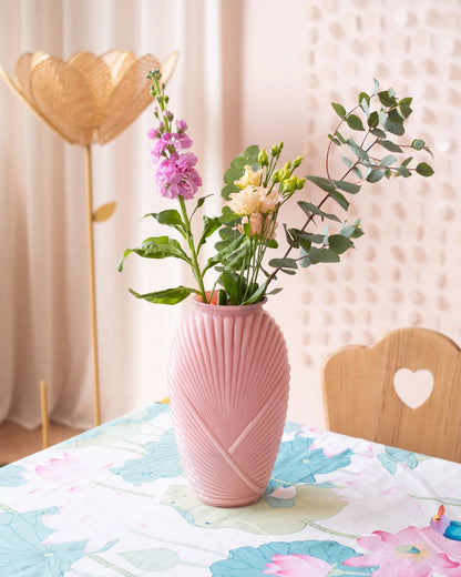 Ancien grand vase en opaline rose - Silly &amp; Billy