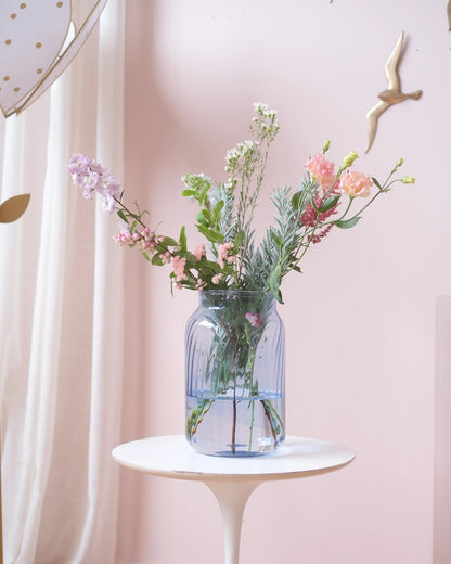 Ancien grand vase en verre bleuté - Silly &amp; Billy
