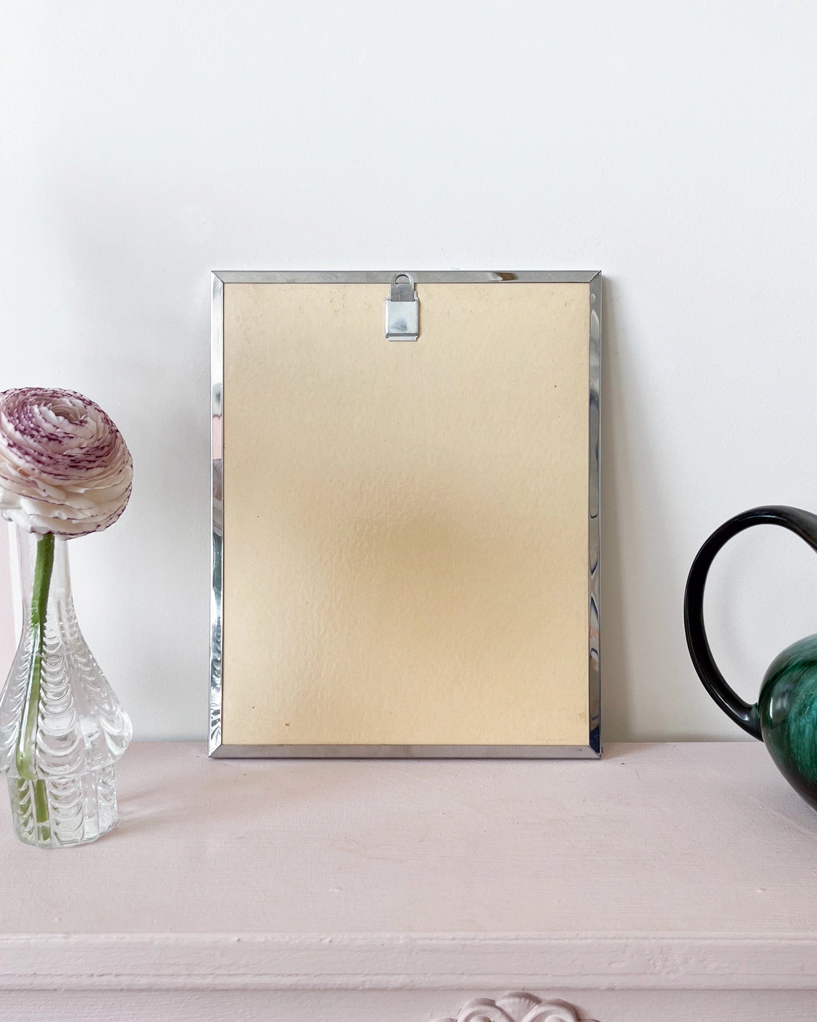 Ancien miroir avec son cadre chromé - Silly &amp; Billy