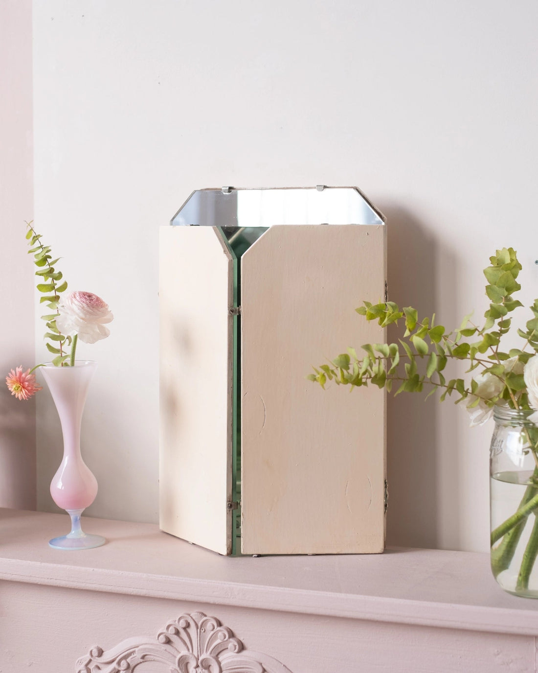 Ancien miroir triptyque - Silly &amp; Billy