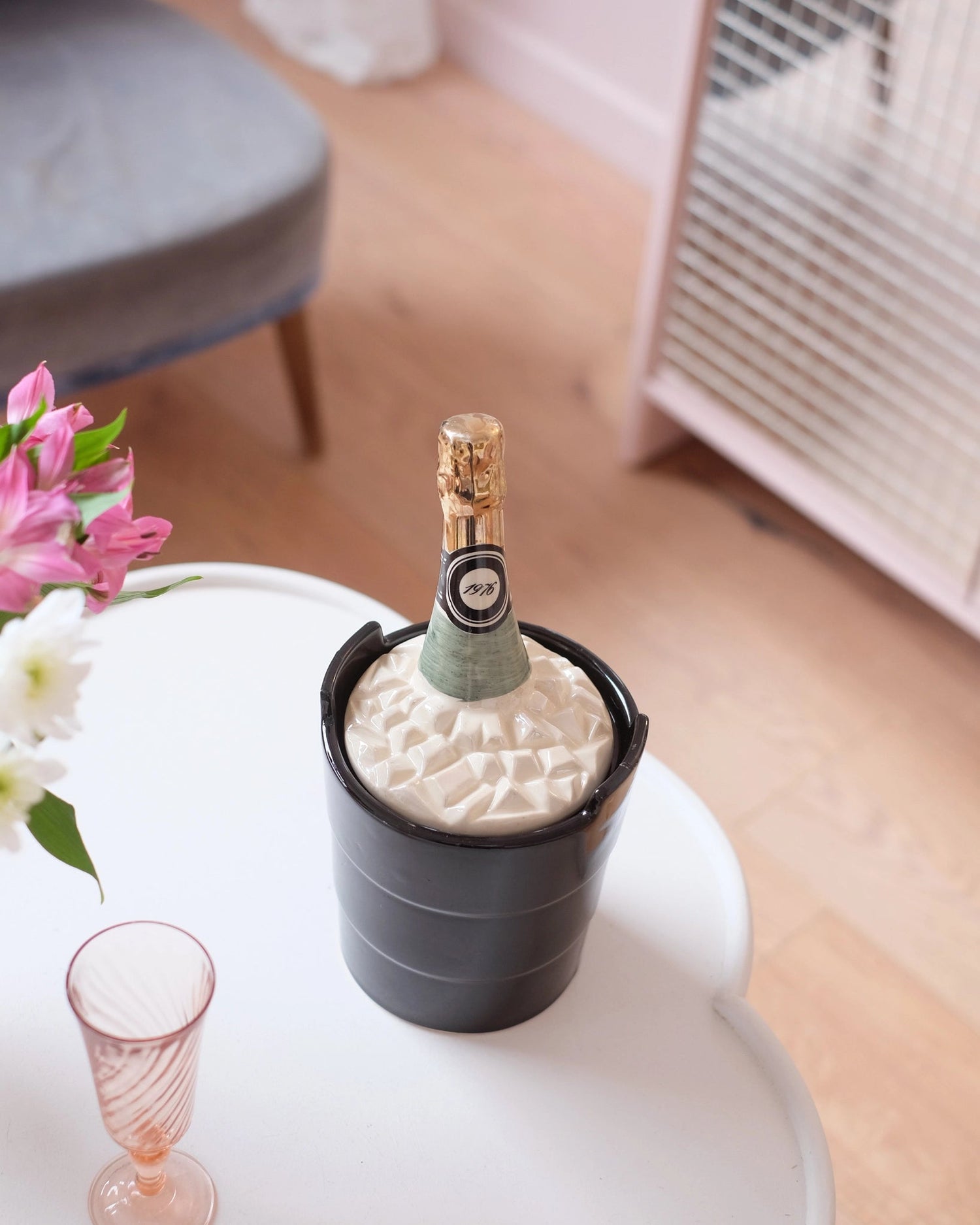 Ancien seau à champagne en faïence - Silly &amp; Billy