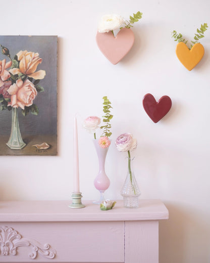 Ancien soliflore en opaline rose - Silly &amp; Billy