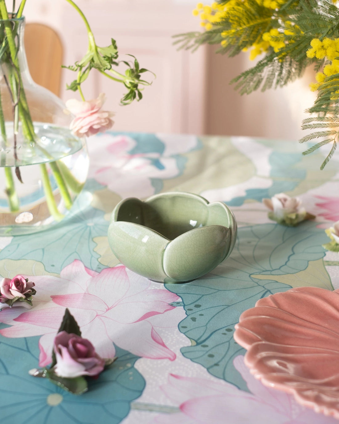 Ancienne coupe en faïence verte de Charolles - Silly &amp; Billy