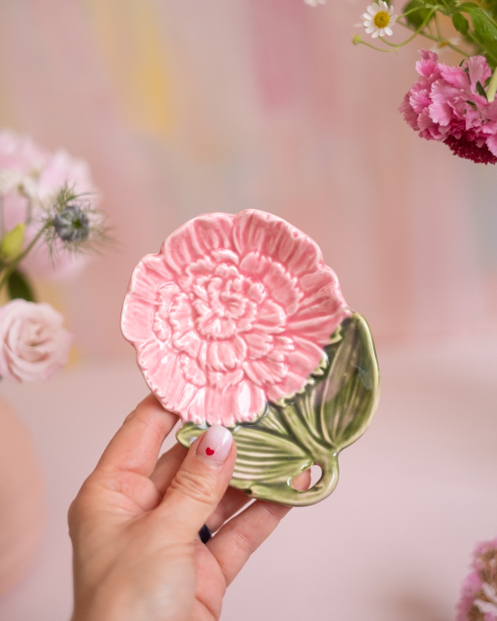 Ancienne coupe Fleur en céramique - Silly &amp; Billy